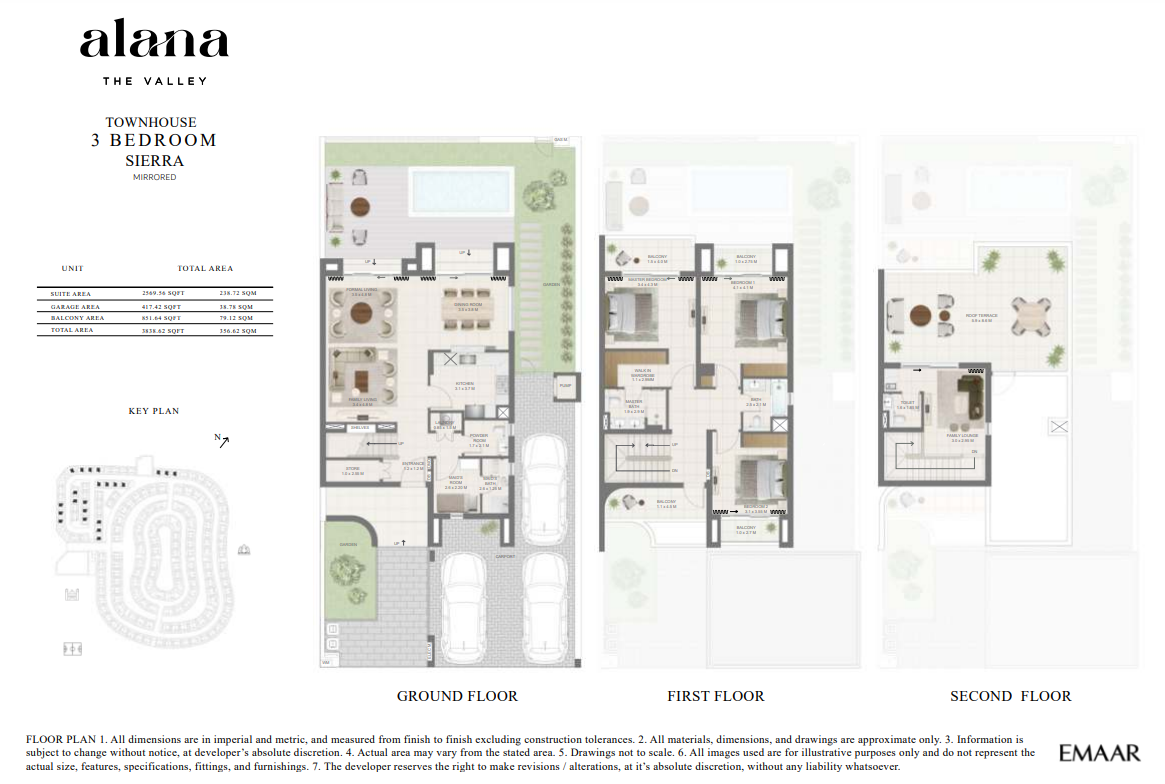 3 BR layout mirrored